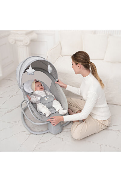 Mastela Luxury 4-in-1 Multifunctional Baby Crib with Built-in Mosquito Net