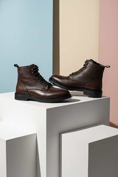 Riccon Pánské boty na zip0012562 hnědé