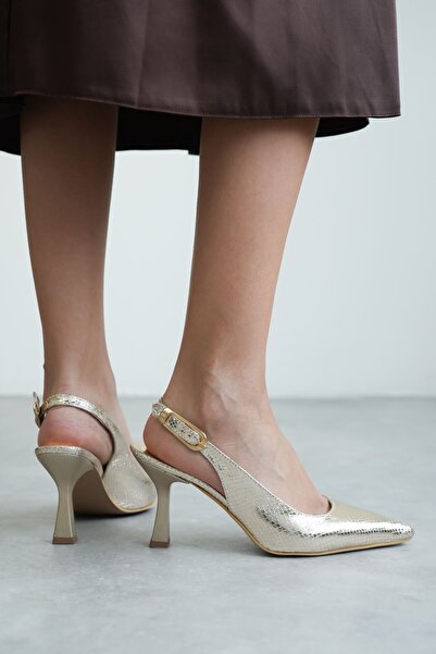 MODAADAM Pantofi cu toc ascuțit Ovis pentru damă - Aur-Y.Pat