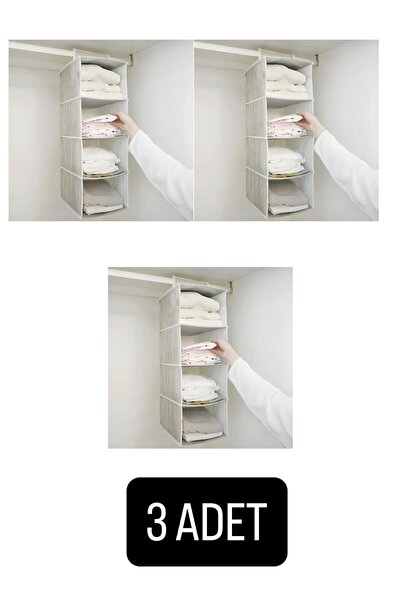 Tex Republic (3 KOMADA) Višeslojni organizator za ormarić sa 4 police unutar ...