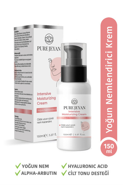 Yoğun Nemlendirici Krem 150 ml – Hyaluronic Acid + Alpha-Arbutin