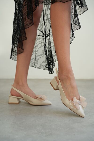 MODAADAM Women's Howen Low Heeled Shoes - Skin Leather