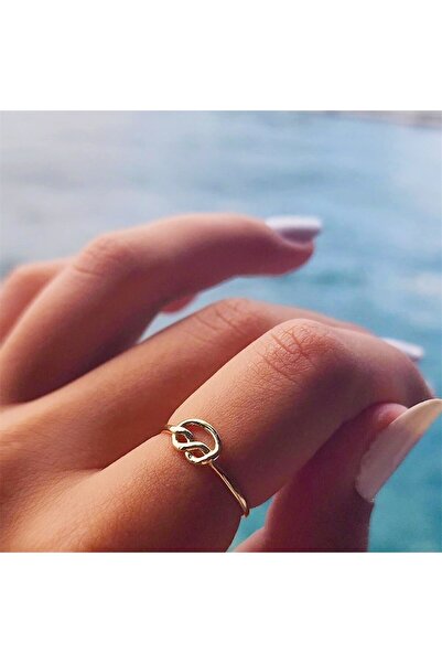 FasekGold Gümüş Yüzük - Aşk Düğümü Gönül Bağı Taşsız Tasarım 925 Ayar Gümüş Y...