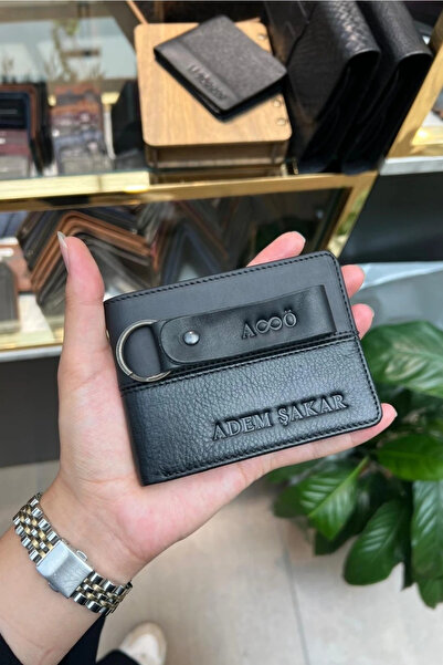 MFT Leather Design Hakiki Deri Erkek Çift Renk Cüzdan – Isim Yazılı, Kişiye Ö...
