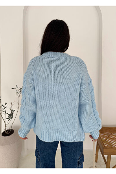 Slim'N Lift Cardigan pentru femei Baby Blue Extra Soft Peaceful cu 4 nasturi