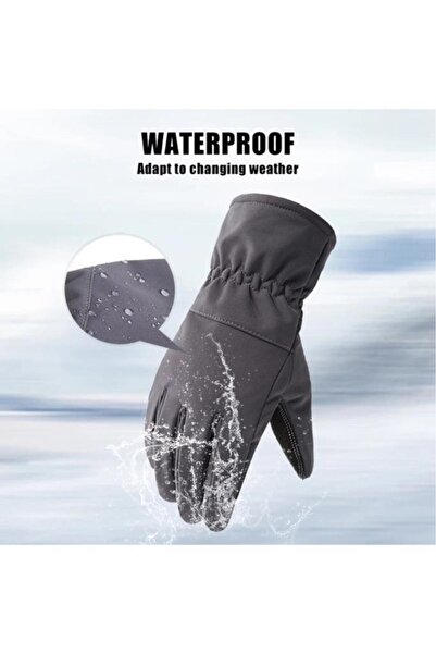 SINGLE SWORD Softshell Soğuk, Rüzgar ve Su Geçirmez Dokunmatik Eldiven, Motos...