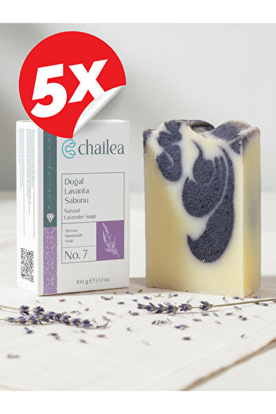 Chailea صابون اللافندر الطبيعي مصنوع يدويًا 100 جرام 5 عبوات