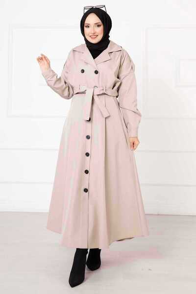 EBRUTESETTÜR طقم كروب مع تنورة باللون البيج