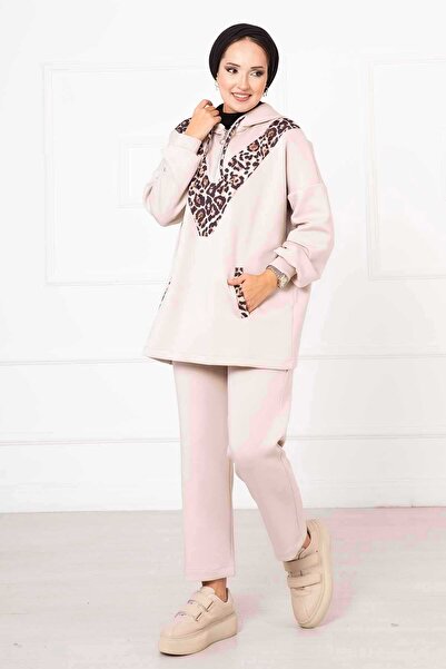 EBRUTESETTÜR حجر الفهد بقطع قماش مخيطة معاً ثنائي الطقم