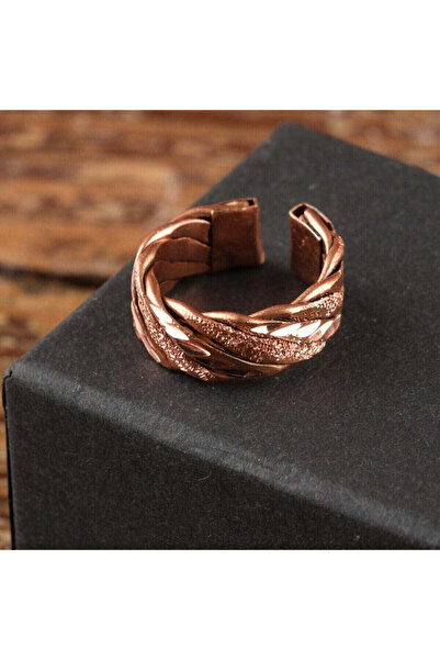 SUMRA خاتم من النحاس النقي للجنسين مع تصميم مصنوع يدويًا SPF-Y-004