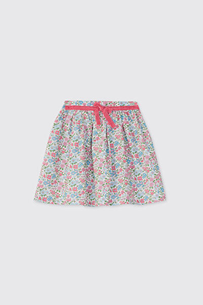 Made With Liberty Fabric تنورة بناتي من قماش ليبرتي بتفاصيل شريطية على الخصر