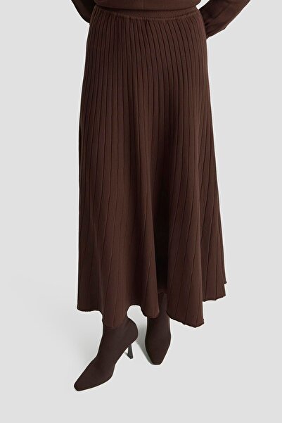 Armine TREND New Season Crew Neck Ribbon Detailed Drawstring Sleeve Knitwear Blouse Elastic Waist Skirt Top and Bottom Set