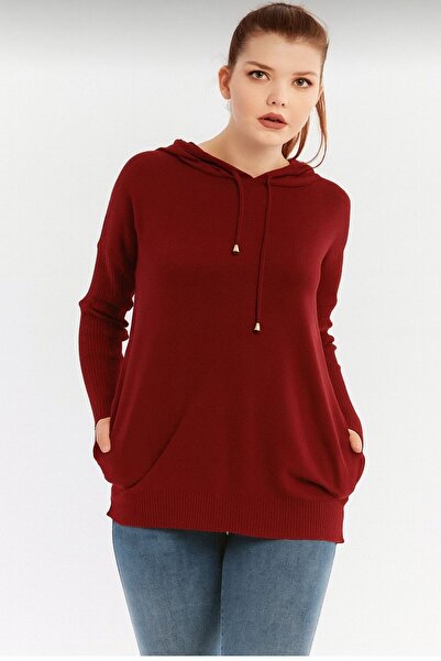 citycenterfashion Women's Knitwear Sweater with Hood - Size 38-44, Two Side Pockets Cty-Akc-11185