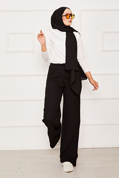 EBRUTESETTÜR Elastic Waist Bubble Pants Black