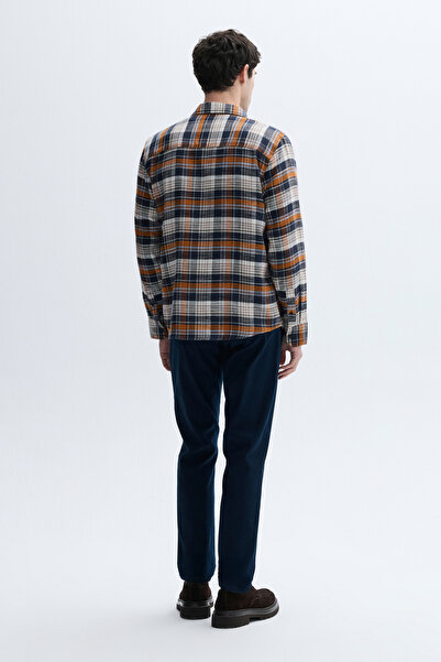 Mudo Regular Fit Plaid Shirt with Long Sleeves