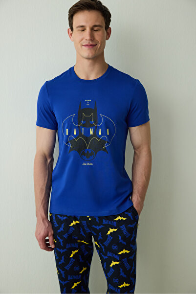 Penti Herren-Pyjama-Set mit Batman-Slogan