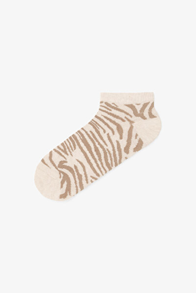 Penti 3 Pairs Cotton Zebra Patterned Booties Socks