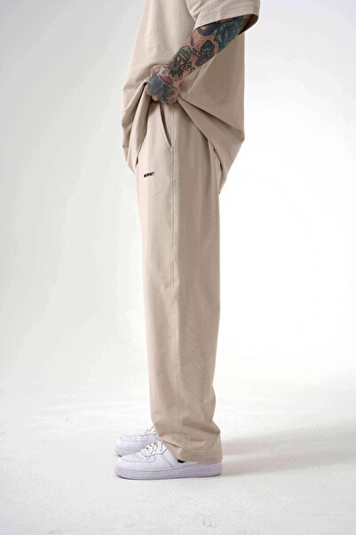 Machinist Ανδρικό Basic oversized φαρδύ παντελόνι αθλητικό ανοιχτό μπεζ