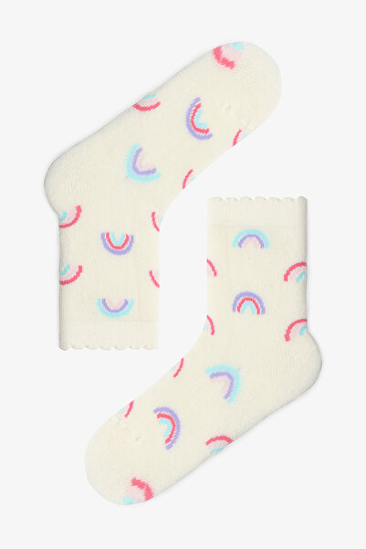 Penti 2-teilige Socken aus Baumwolle mit Cutiepie-Regenbogenmuster für Mädchen