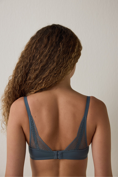 Penti Dark Gray Eliza Underwire-Free Push up Bra