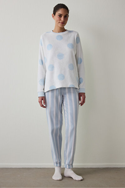 Penti Gardenya Magic Polka Dot Crew Neck Pajama Top