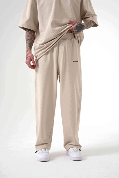 Machinist Ανδρικό Basic oversized φαρδύ παντελόνι αθλητικό ανοιχτό μπεζ