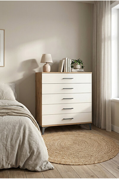 Dienni Kronos Şifonyer 5 Çekmeceli 88x59x96 Çam-Aytaşı