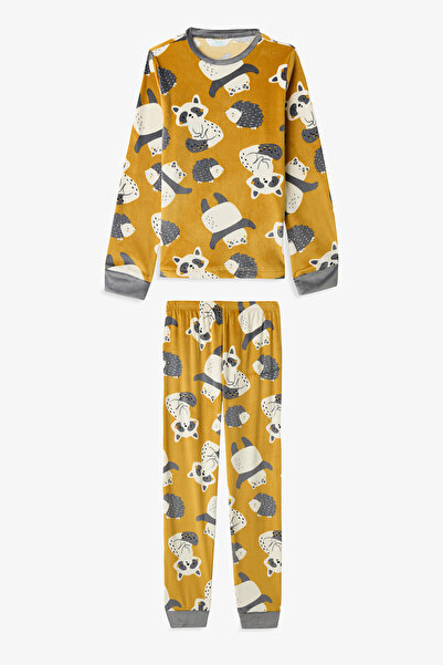 Penti Mustard Boys' Animals Pajama Set