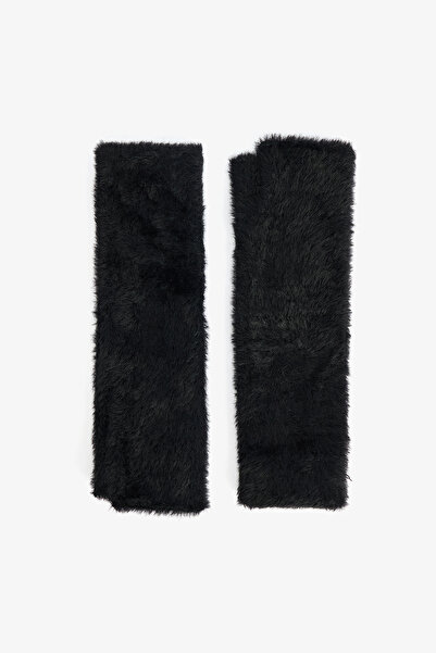 Penti Black Soft Textured Long Gloves