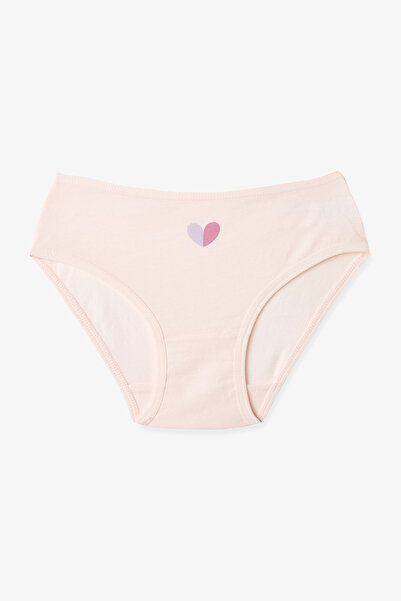 Penti Chiloți pentru fetiță, cu model de inimă, în dungi, 5 piese