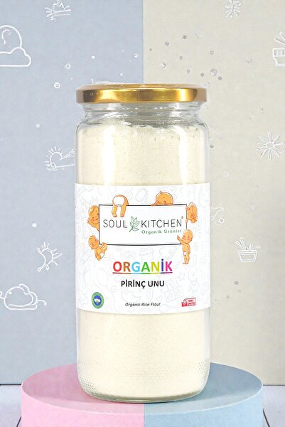 Soul Kitchen Organik Ürünler Organik Sertifikalı Pirinç Unu Cam Kavanoz Katkı...