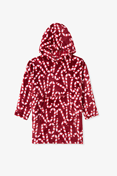 Penti Red Candy Soft Textured Children's Dressing Gown