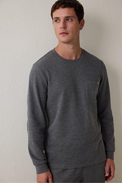 Penti Anthracite Antra Men's Relax Long Sleeve Pajama Set