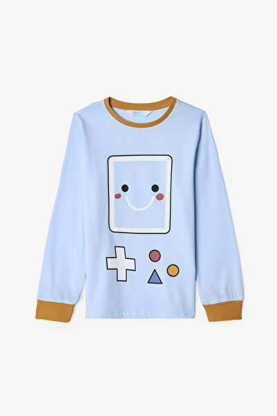 Penti Zweiteiliges Pyjama-Set aus gemustertem Baumwoll-Langarmshirt für Jungen von Let's Play Games
