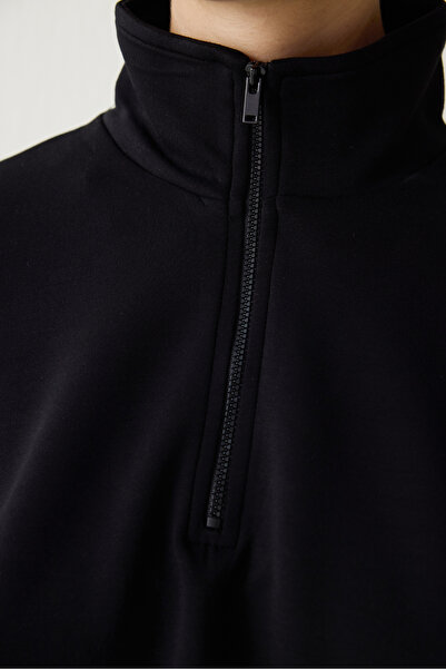 Penti Μαύρο φούτερ με ψηλό γιακά με απαλή αίσθηση