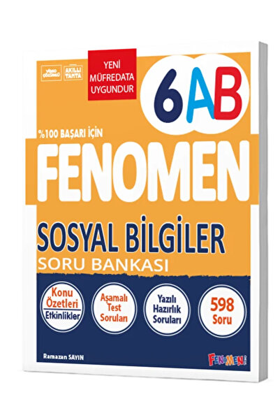 Fenomen Yayıncılık 6. Sınıf Sosyal Bilgiler A ve B Soru Bankası Fenomen Yayın...