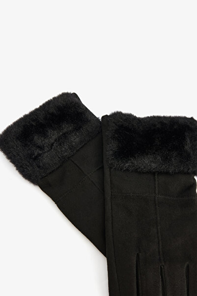 Penti Black Martina Faux Suede Gloves