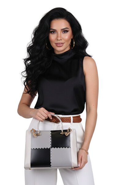 Matmazel Geantă gri pentru mână și umăr Dschubba