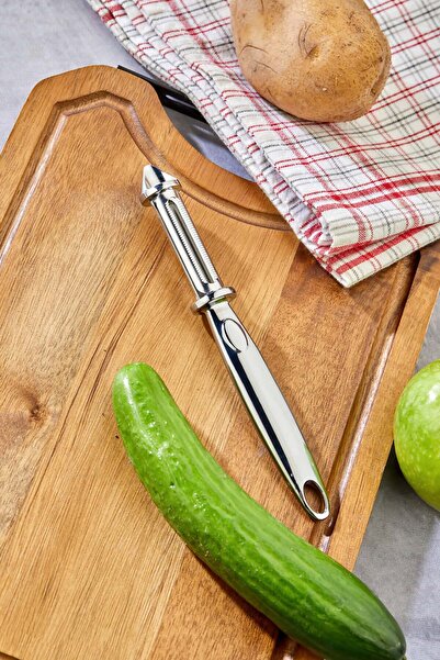 Milenay مقشرة 2 في 1 - أداة تقشير الفواكه والخضروات على الوجهين، سكين جوليان ...