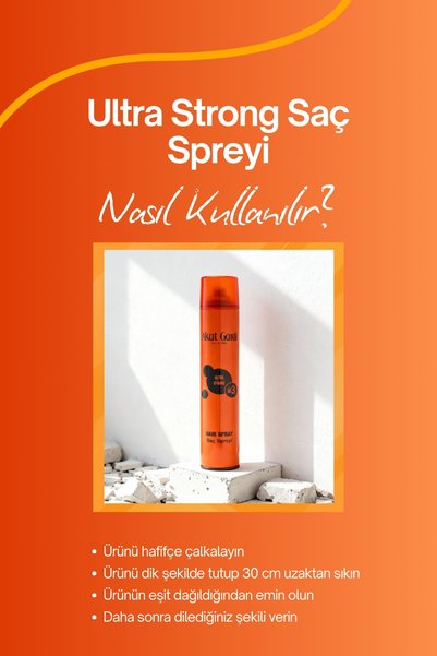 Akat Gardi Saç Spreyi Ultra Strong Turuncu 400Ml.3'Lü Özel Set