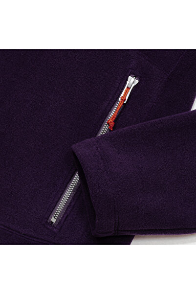 Cottonland Women's MARISOL Regular Cut Hooded Fleece Jacket PURPLE