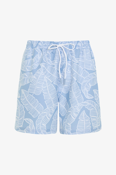 Penti Sommerliche Herren-Shorts mit Blattmuster und Badeanzug