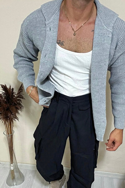 Tarz Cool Button Detailed Regular Fit Cardigan