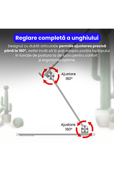 OEM Foldable aluminum laptop stand, height adjustable, ergonomic design