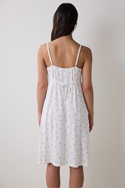 Penti Lana Printed Off-White Nightgown