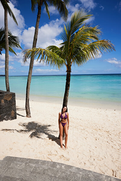 Penti Purple Flora Cup Push up Bikini Top
