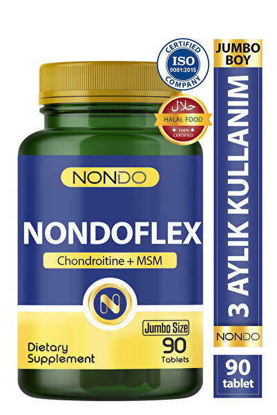 Nondo Flex 90 Tablet Jumbo Boy Glukozamin Glucosamine Kondrotin Msm Tip 2 Kol...