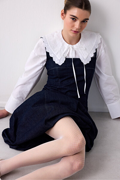 Penti White Fishnet Pantyhose