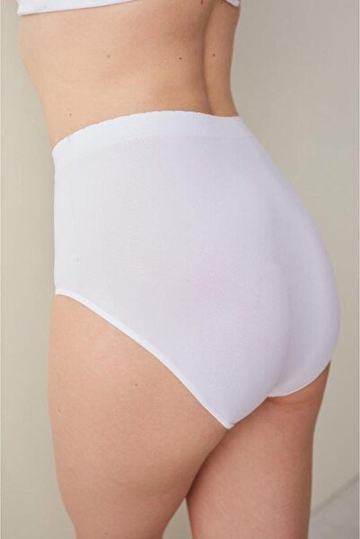 Penti Einfache weiße Slip-Höschen mit hoher Taille