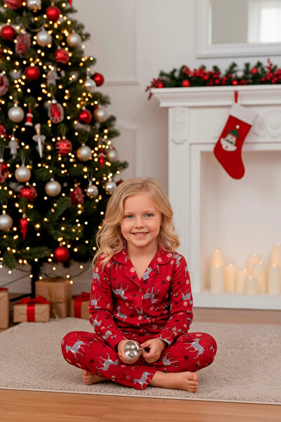 zahider Devojčička pidžama od Pamuk delova sa Antilop platnenim dugmićima